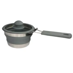 Campingkochtopf Eurotrail Deckel 1 Liter, Grau -Camping Zelt Geschaft camping kochtopf eurotrail mit deckel 1 liter grau 2 17498