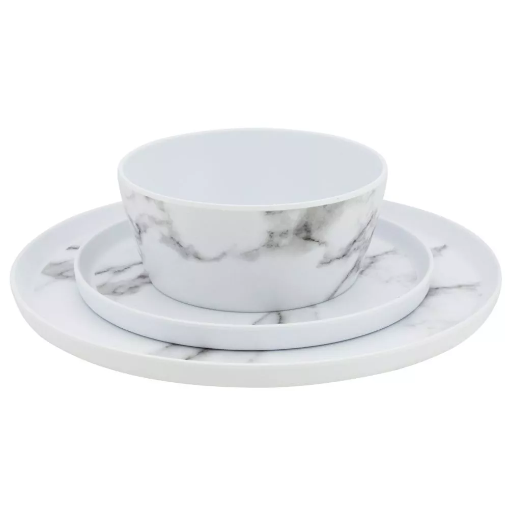 Campinggeschirr Eurotrail Marble Melamin-Geschirrset 3 Campinggeschirr Eurotrail Marble Melamin-Geschirrset – Bild 3