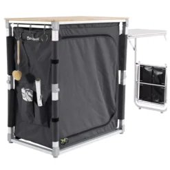 Campingküche Outwell Padres Storage Unit Mit Beistelltisch -Camping Zelt Geschaft campingkueche mit beistelltisch outwell padres mit zwei seitlichen organizer taschen und drei haken 1000 2 27528