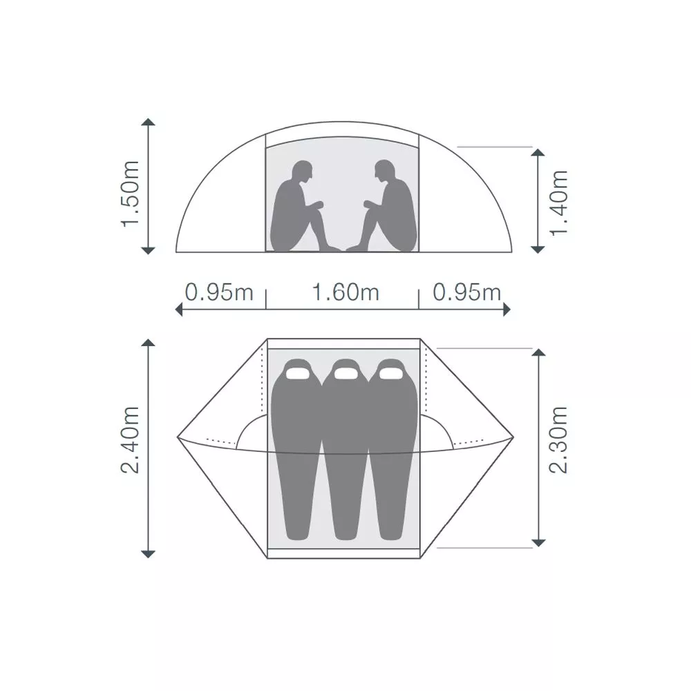Trekkingzelt Exped Orion III UL 2 Trekkingzelt Exped Orion III UL – Bild 2